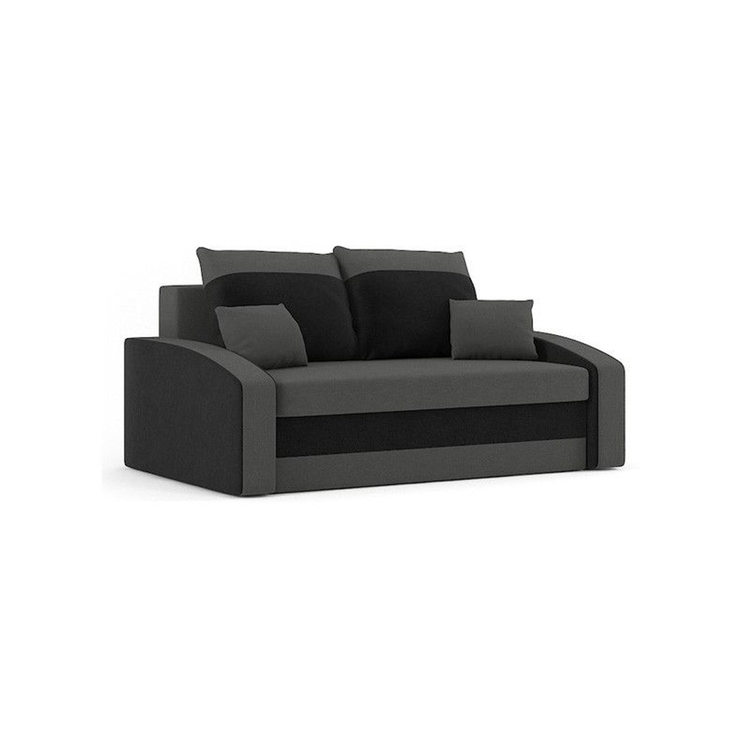 Rozkládací pohovka HEWLET model 3 Šedá/černá
