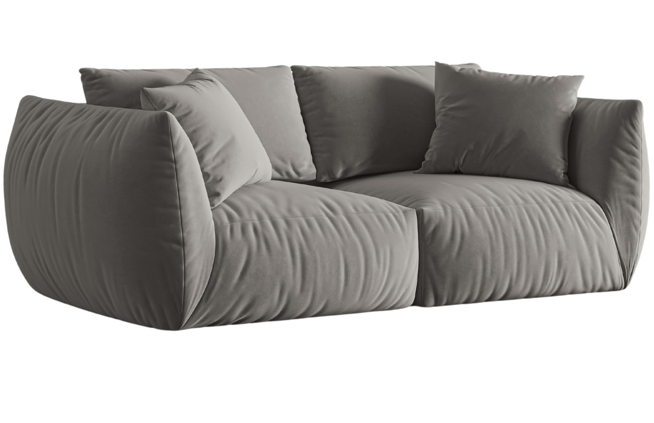 Micadoni Sametová pohovka Chris 220 cm