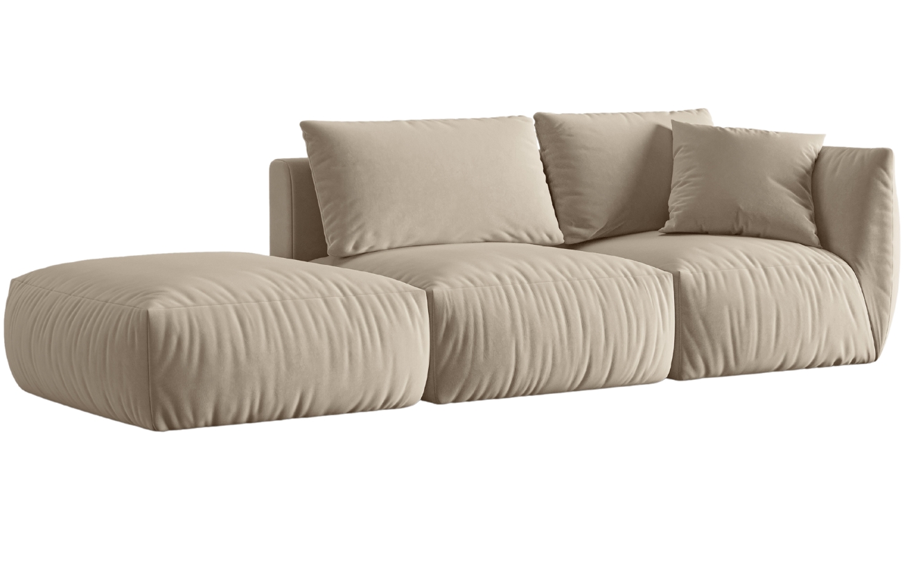 Micadoni Sametová pohovka Chris 315 cm