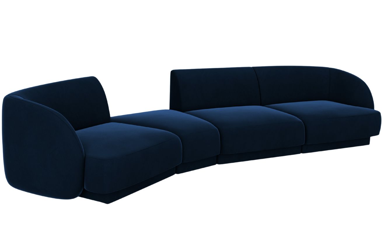 Micadoni Sametová pohovka Miley 327 cm