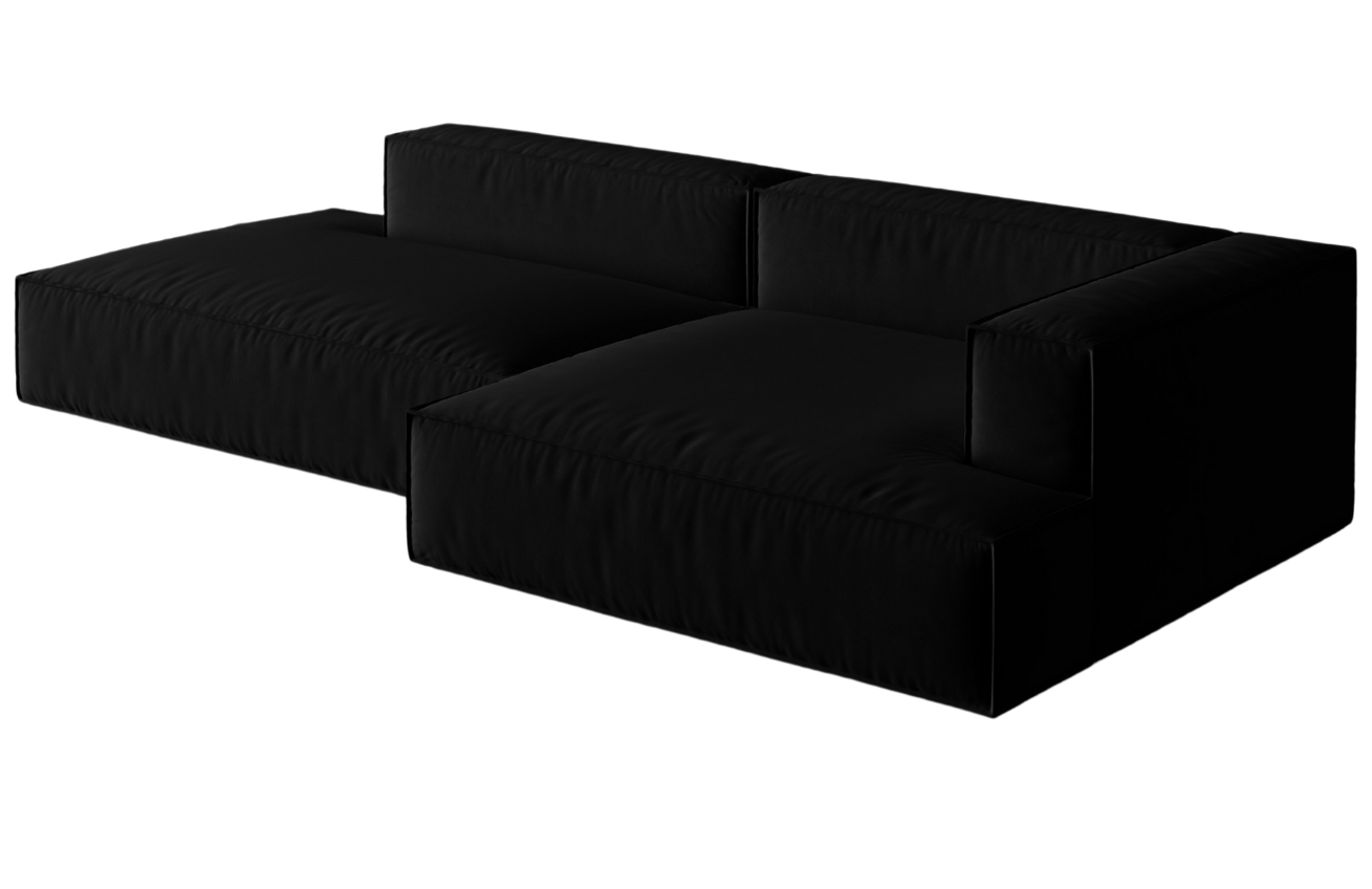 Micadoni Sametová rohová pohovka Nuria 312 cm