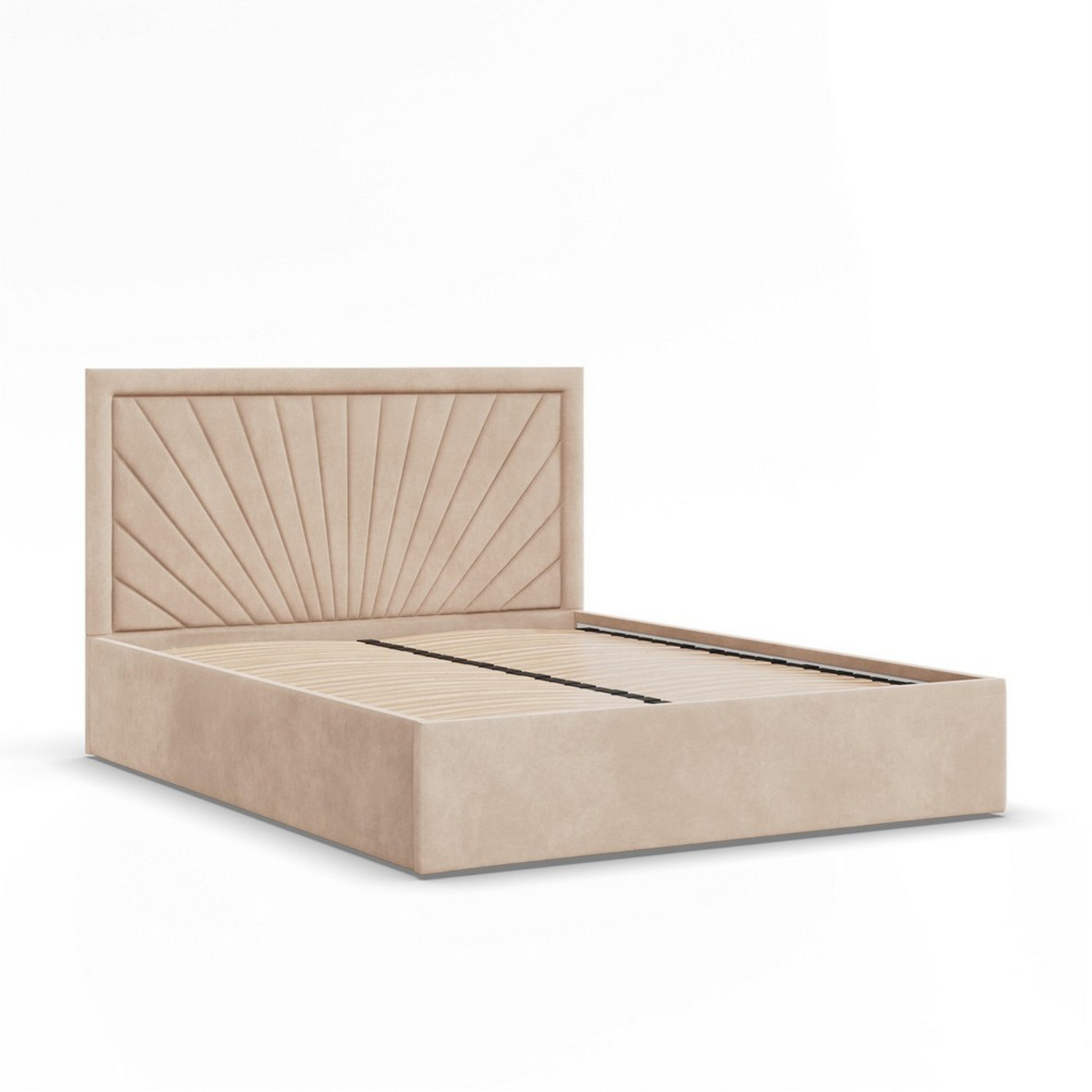 Čalouněná postel VASTO 160x200 cm s roštem Béžová