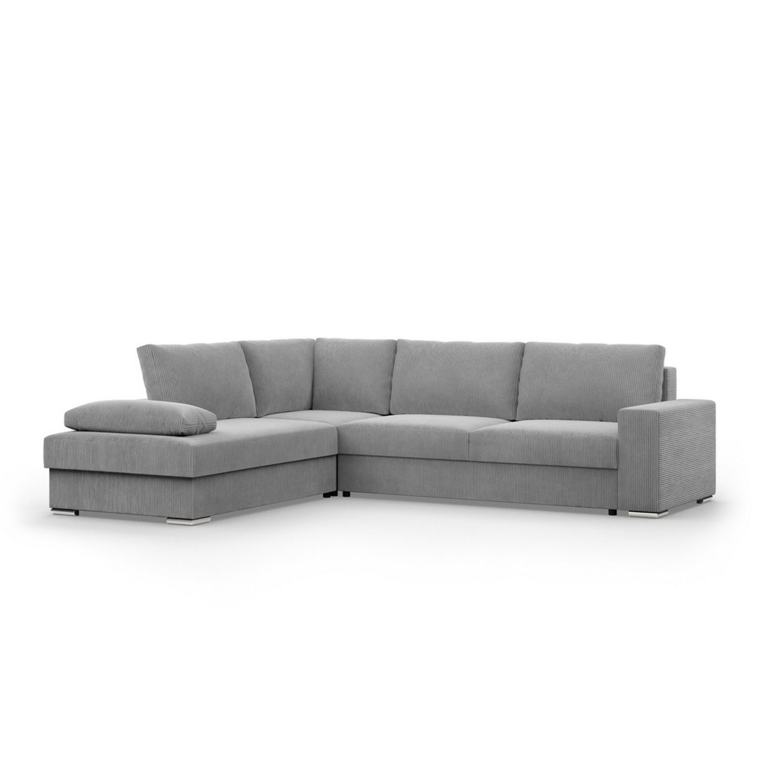 Rohová rozkládací sedací souprava FESTINA Levá Šedá I