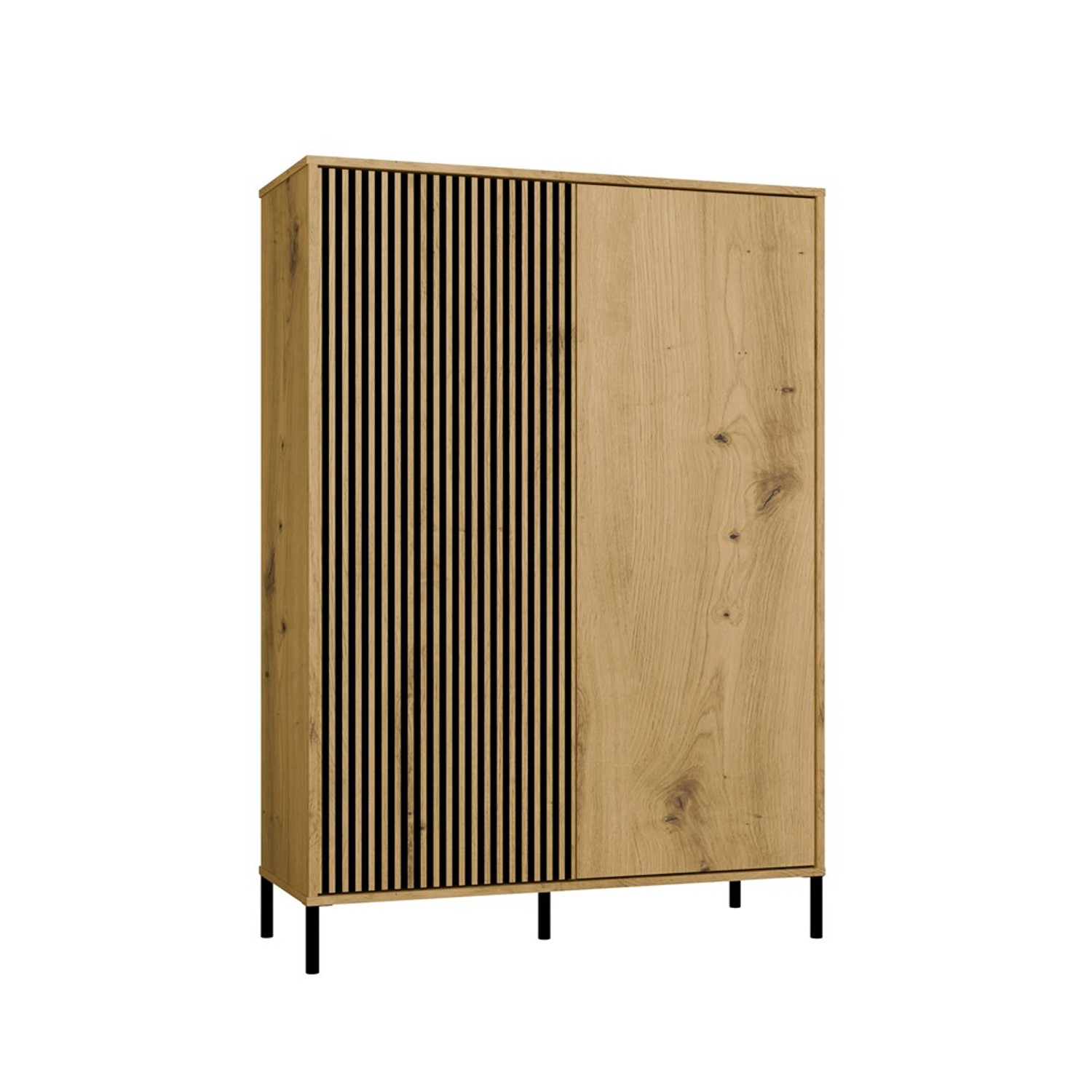 Policový regál KAMARO 2DD SLIM/hladký - dub artisan