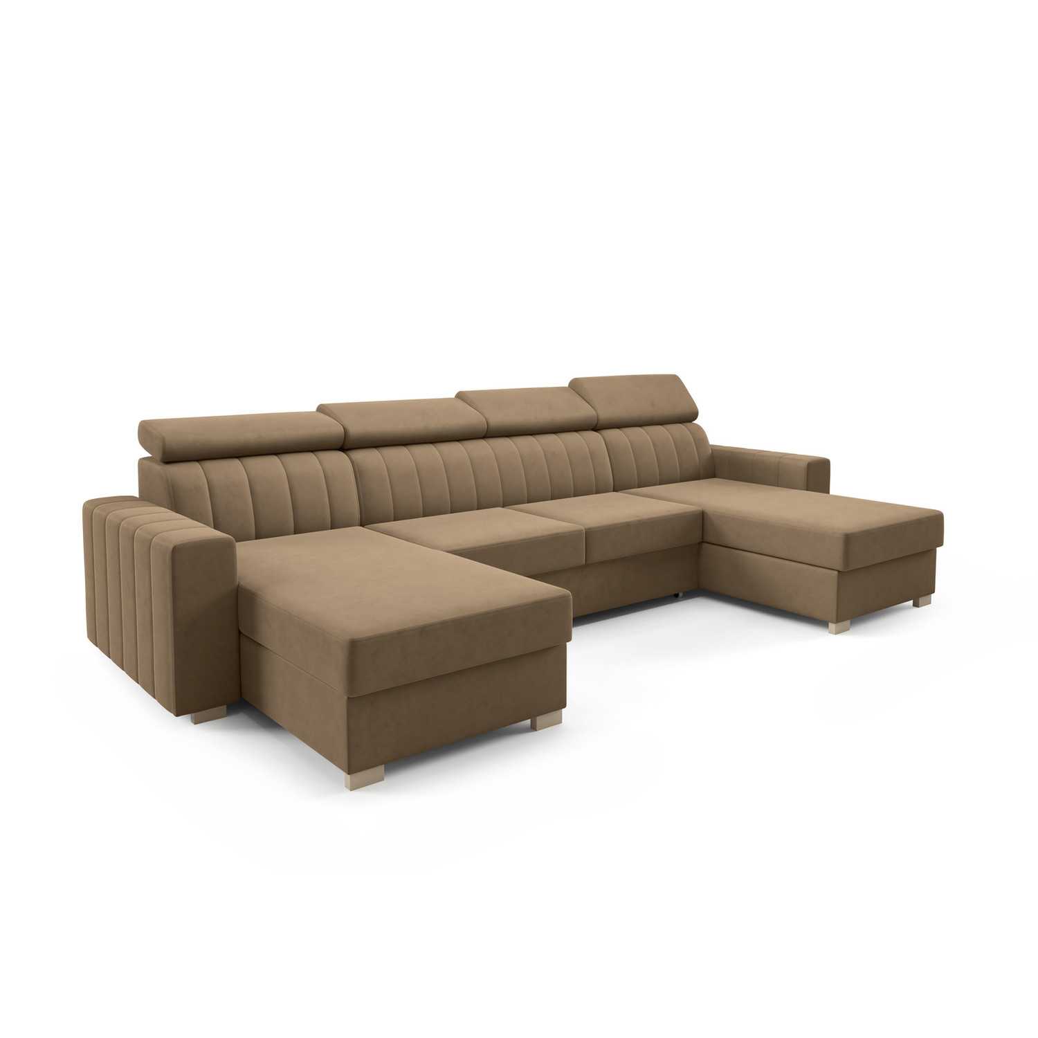 Rozkládací sedací souprava LAOS U Hnědá I