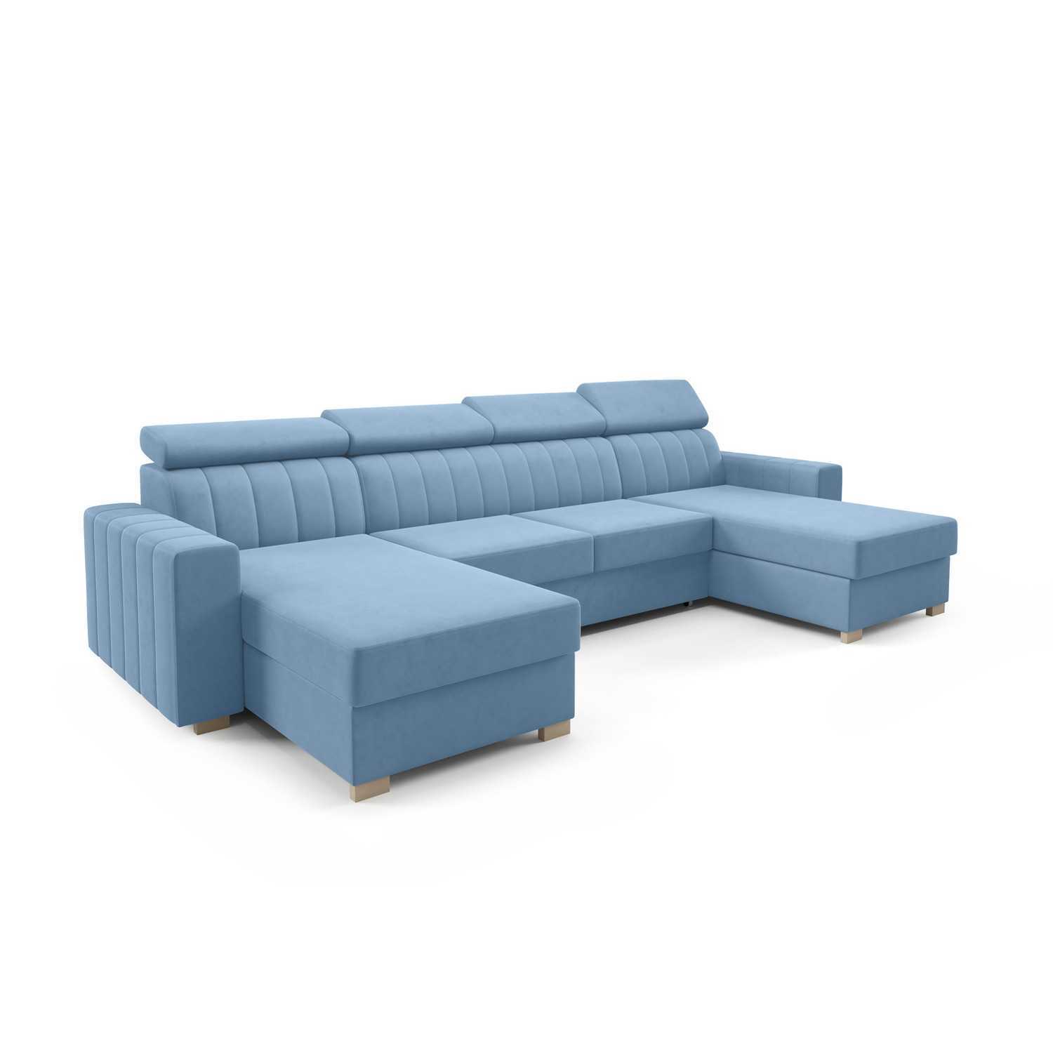 Rozkládací sedací souprava LAOS U Modrá I