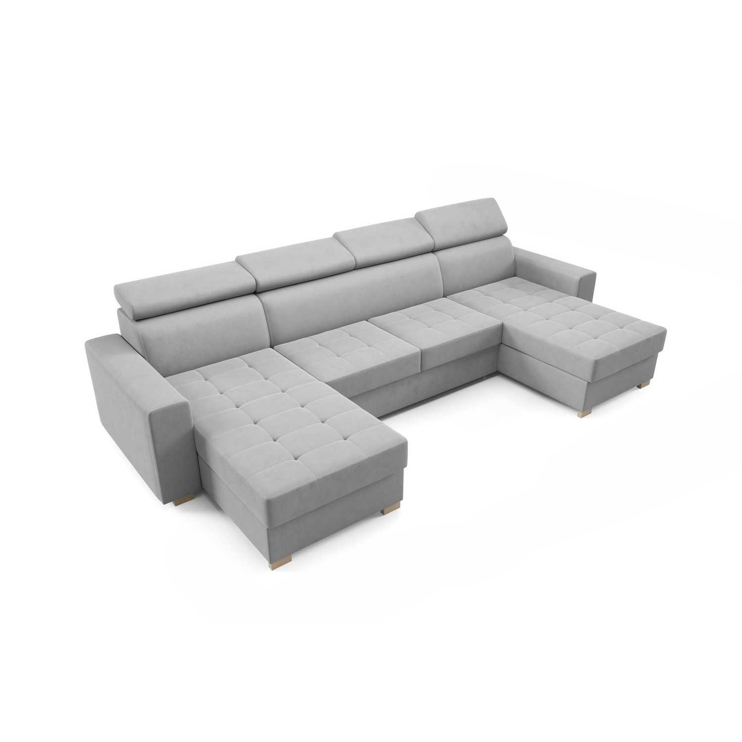 Rozkládací sedací souprava MONSUN U Šedá