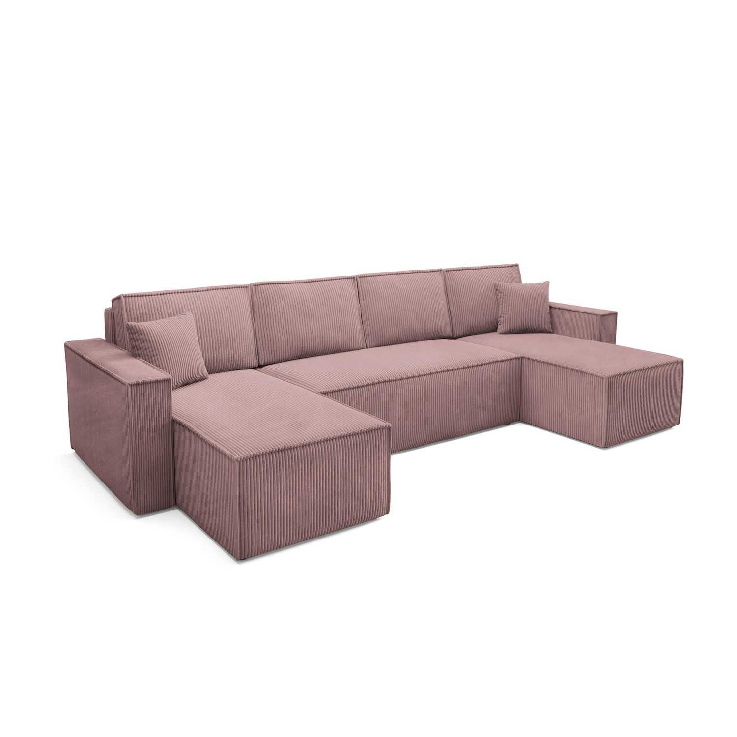 Rozkládací sedací souprava BASIC U Růžová