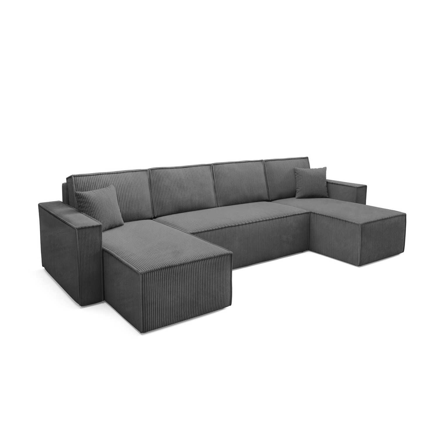 Rozkládací sedací souprava BASIC U Šedá