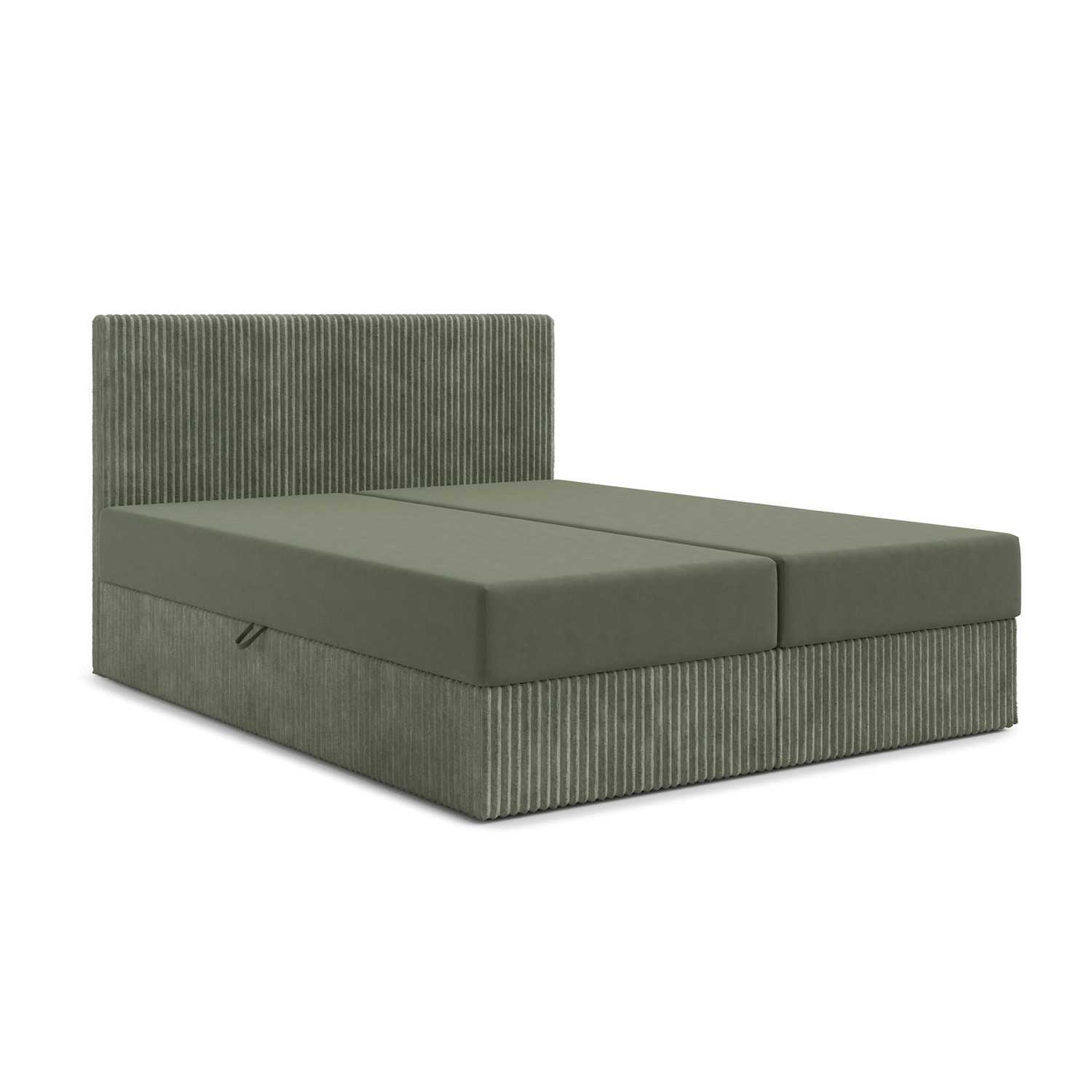 Čalouněná postel MOE s úložným prostorem 160x200 cm Zelená