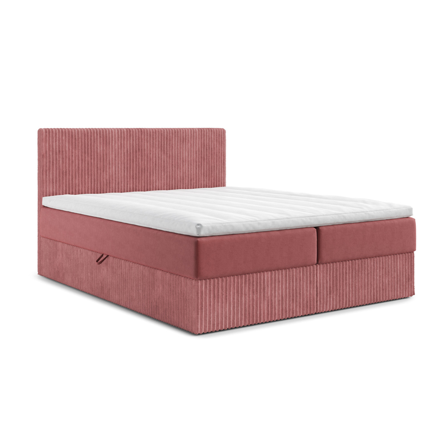 Čalouněná postel MOE s úložným prostorem 140x200 cm Růžová