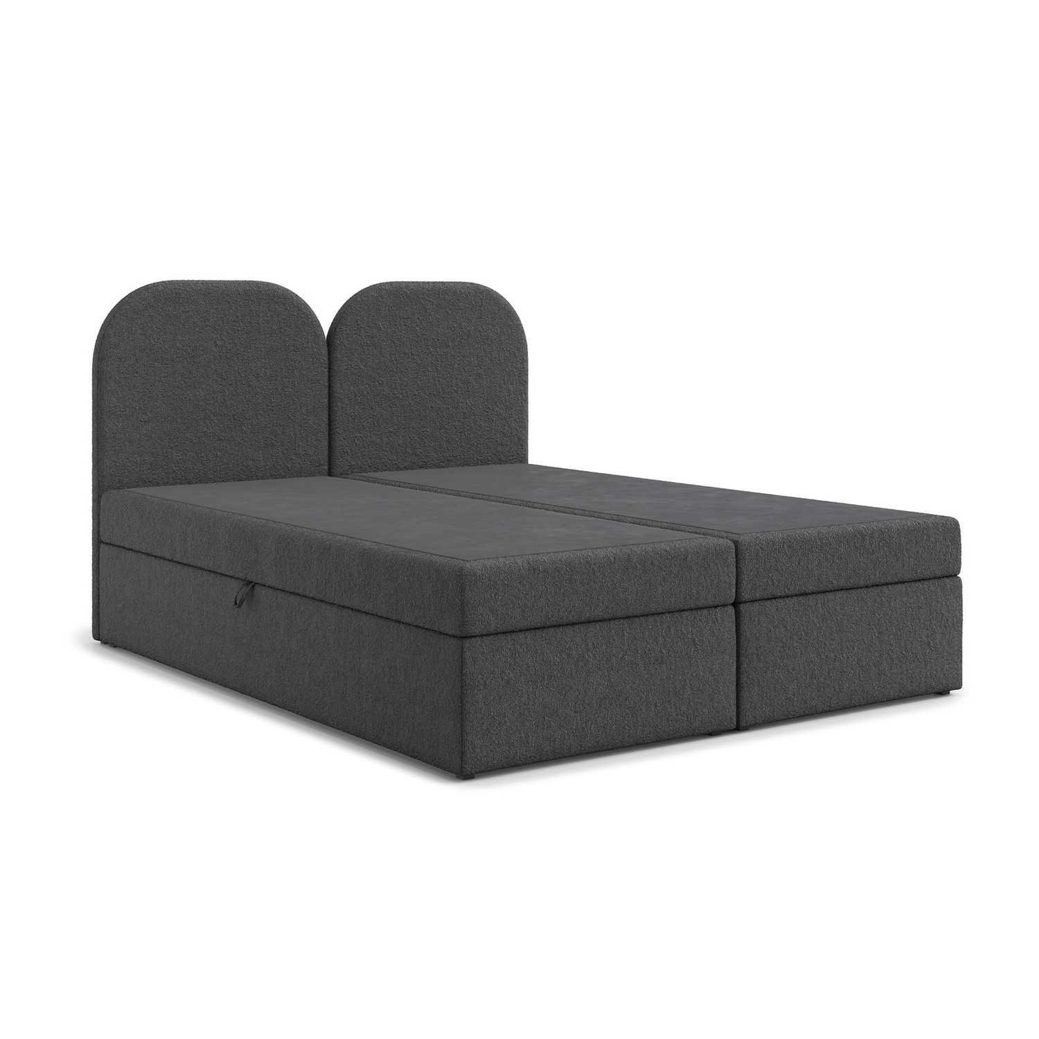 Čalouněná postel COMO s úložným prostorem 200x200 cm Šedá