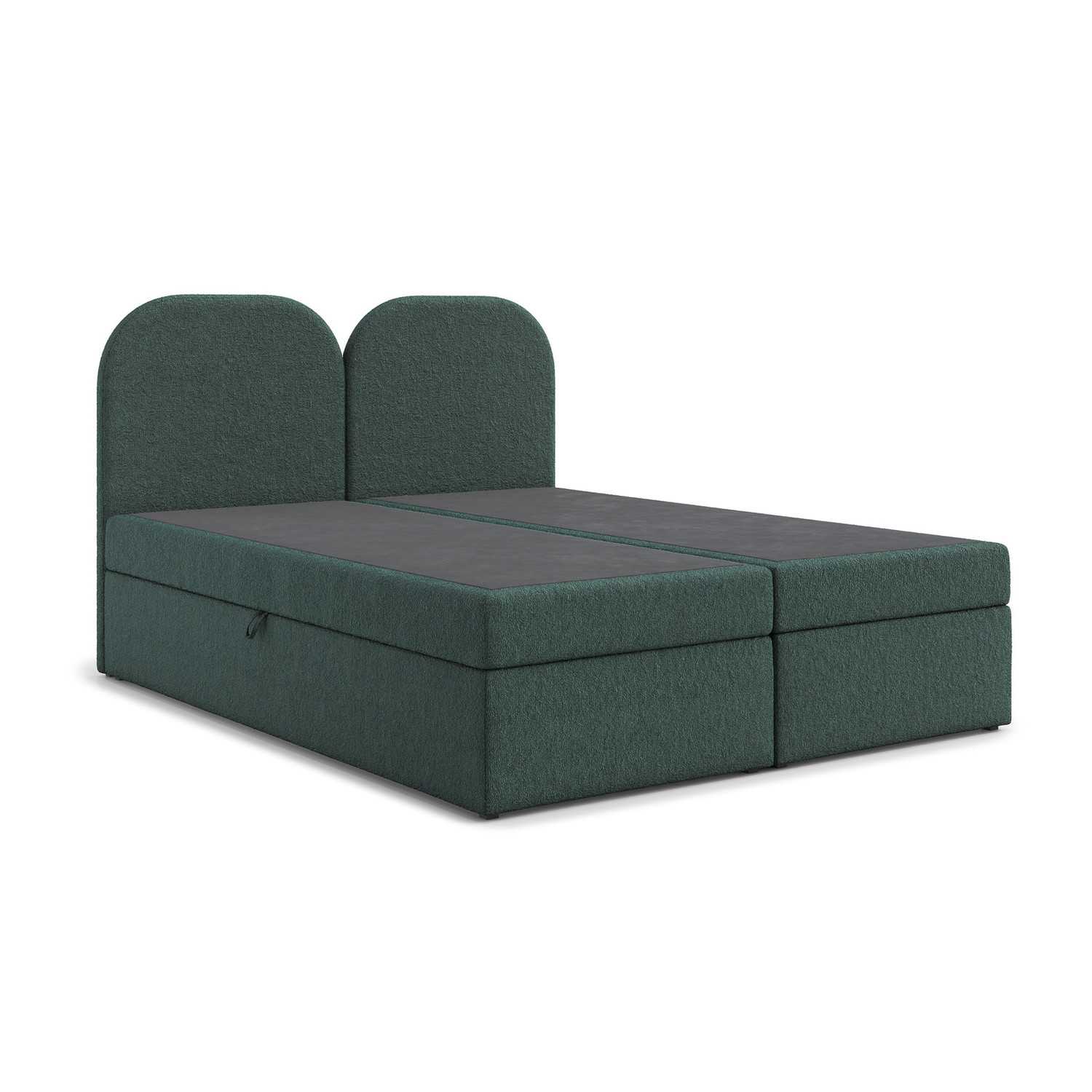 Čalouněná postel COMO s úložným prostorem 200x200 cm Zelená