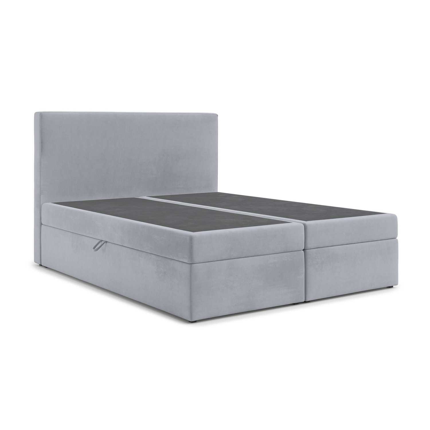 Čalouněná postel SANTO s úložným prostorem 200x200 cm Šedá