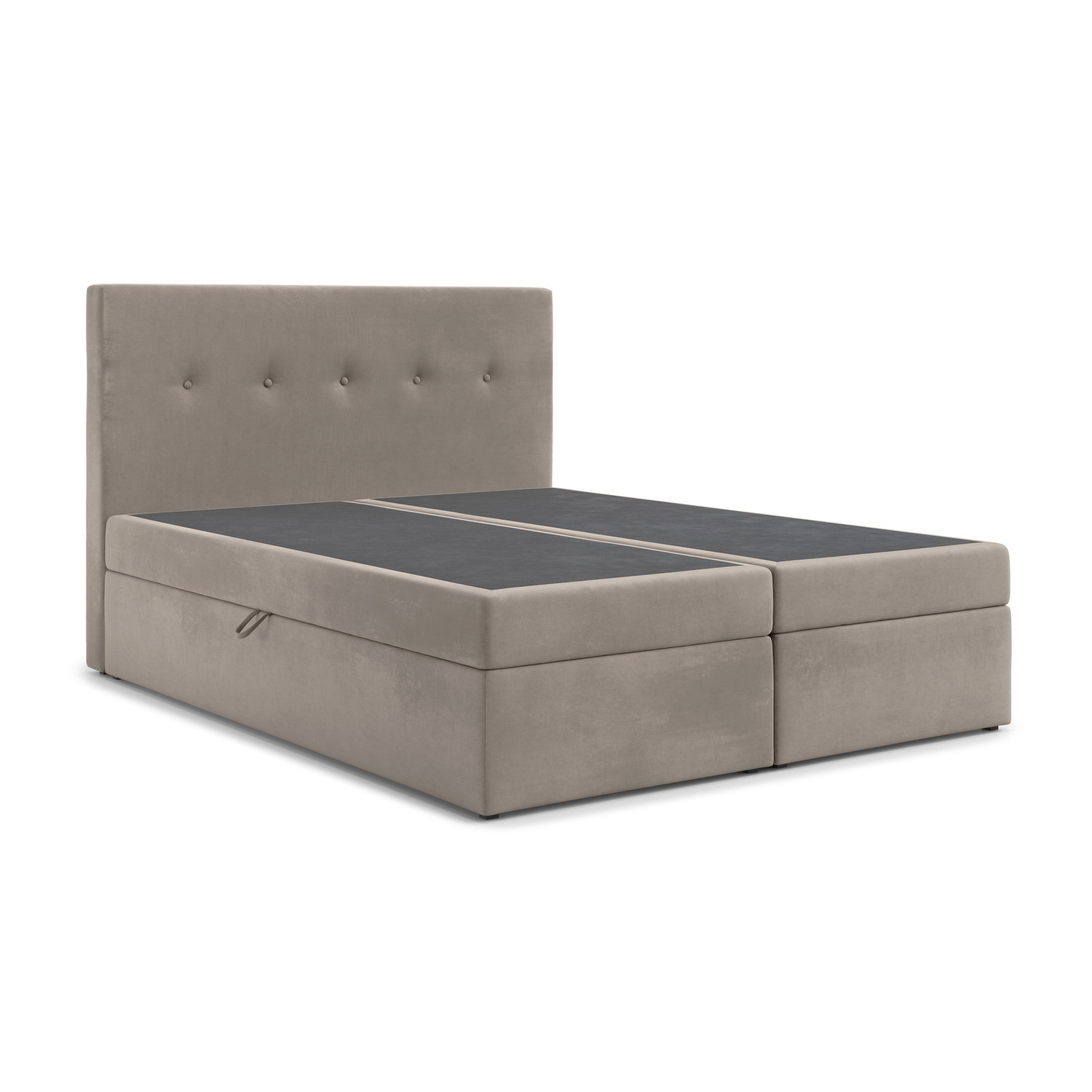 Čalouněná postel LUCCA s úložným prostorem 160x200 cm Hnědá