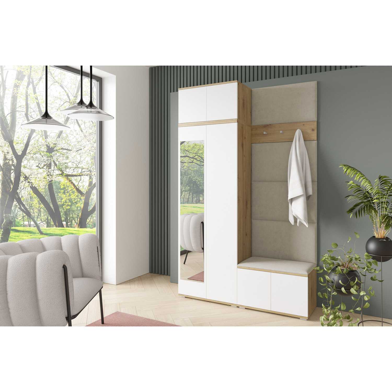 Předsíňová stěna SEVILLA II Krémová