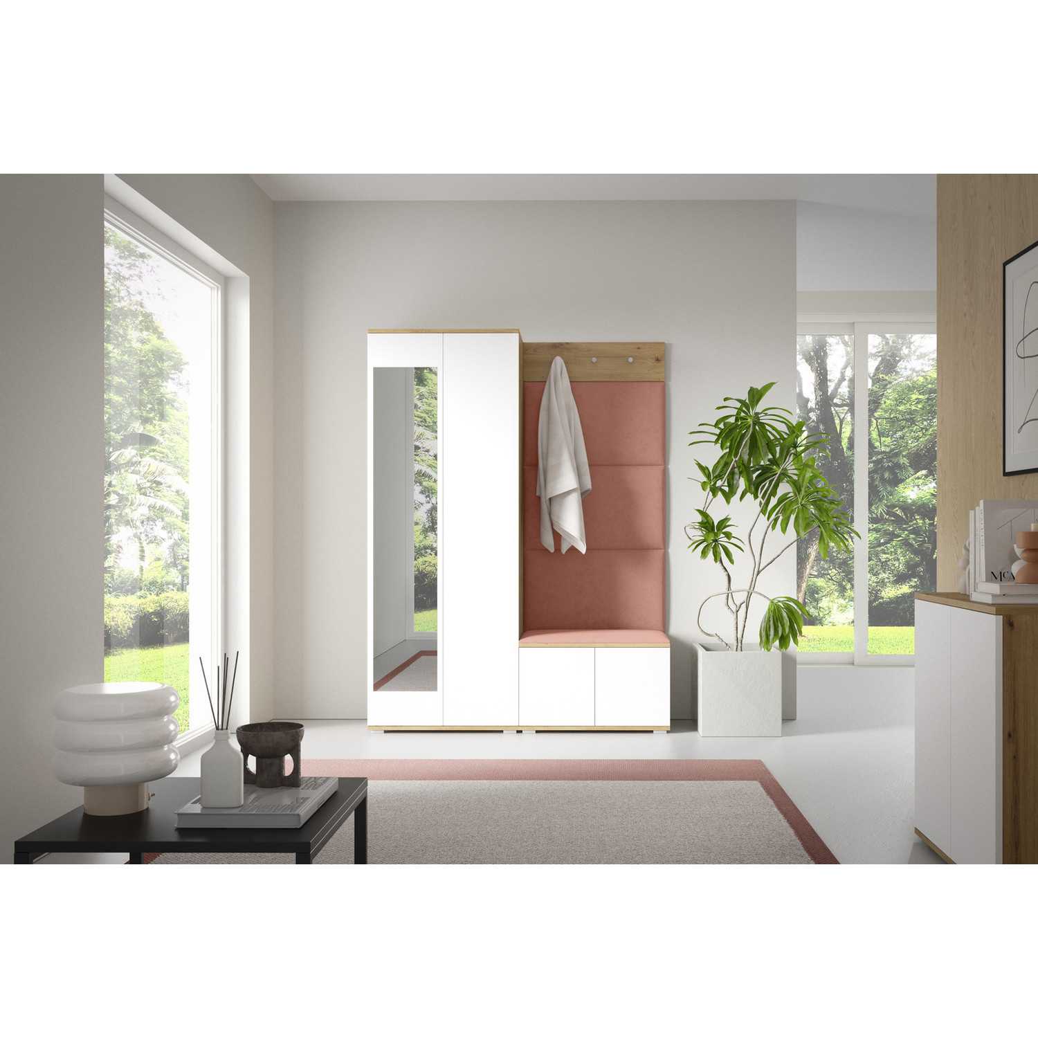 Předsíňová stěna SEVILLA I Růžová II