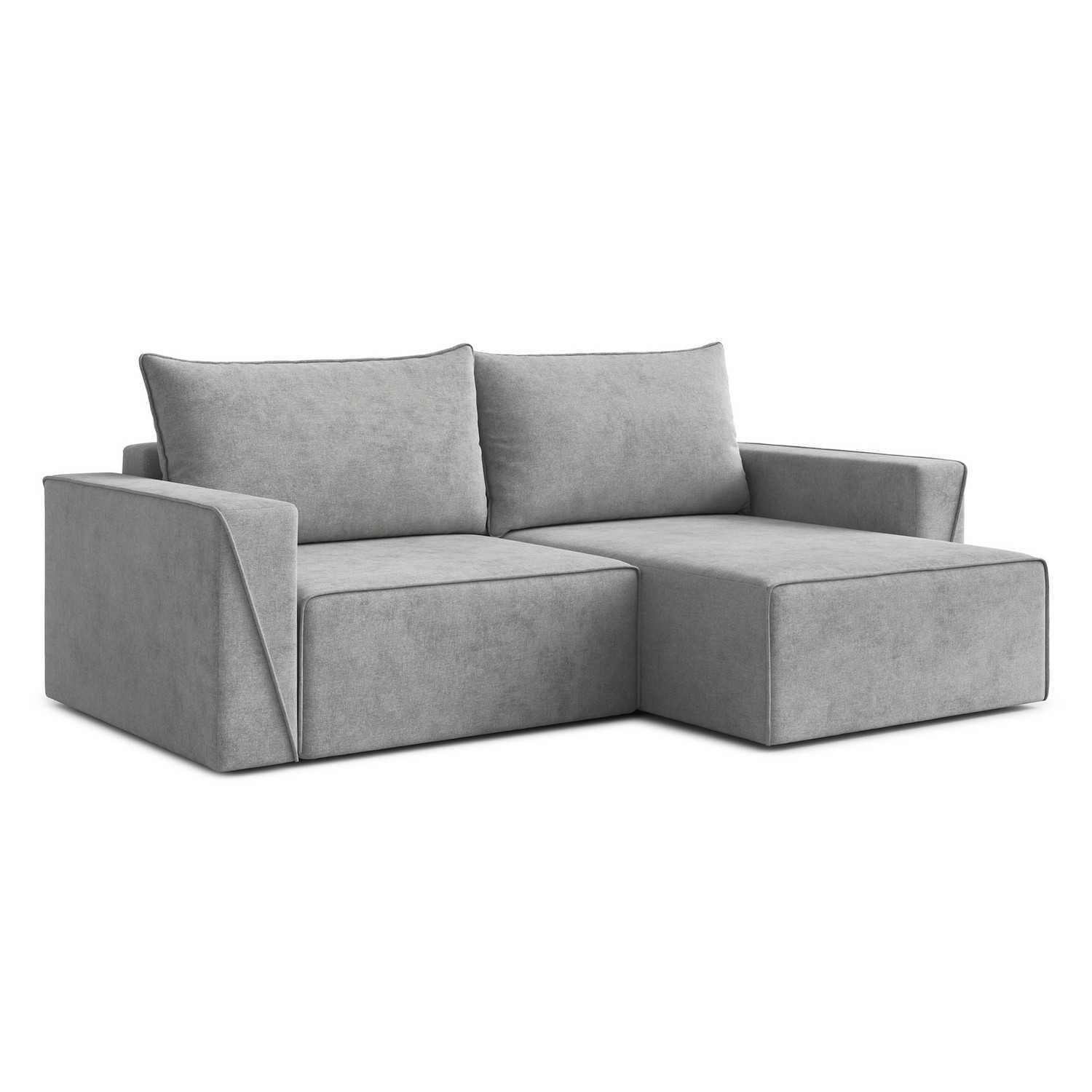 Rozkládací rohová sedací souprava CORTE Pravá Šedá I