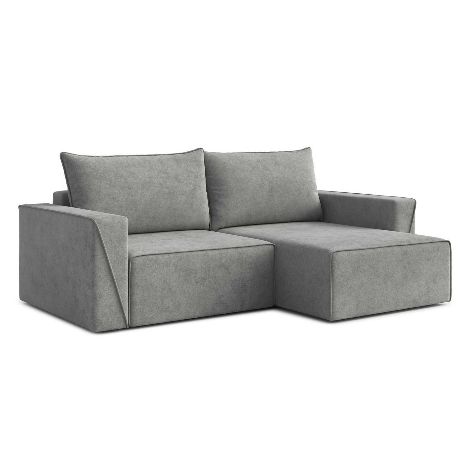 Rozkládací rohová sedací souprava CORTE Pravá Šedá