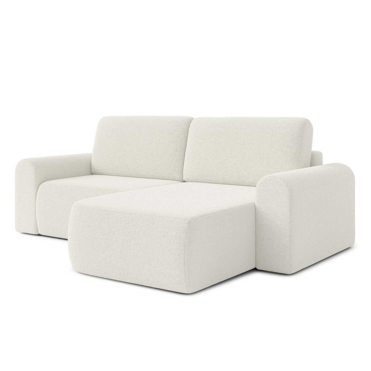 Rozkládací rohová sedací souprava BORELLO Pravá Béžová