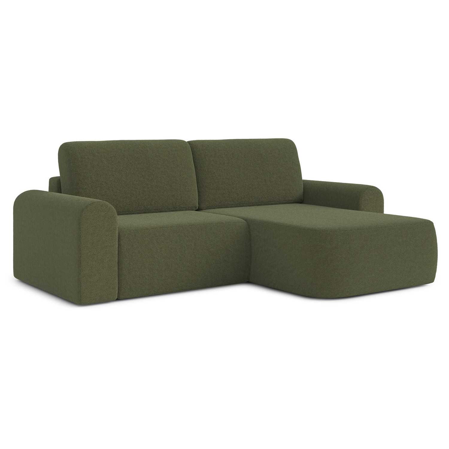 Rozkládací rohová sedací souprava BORELLO Pravá Zelená