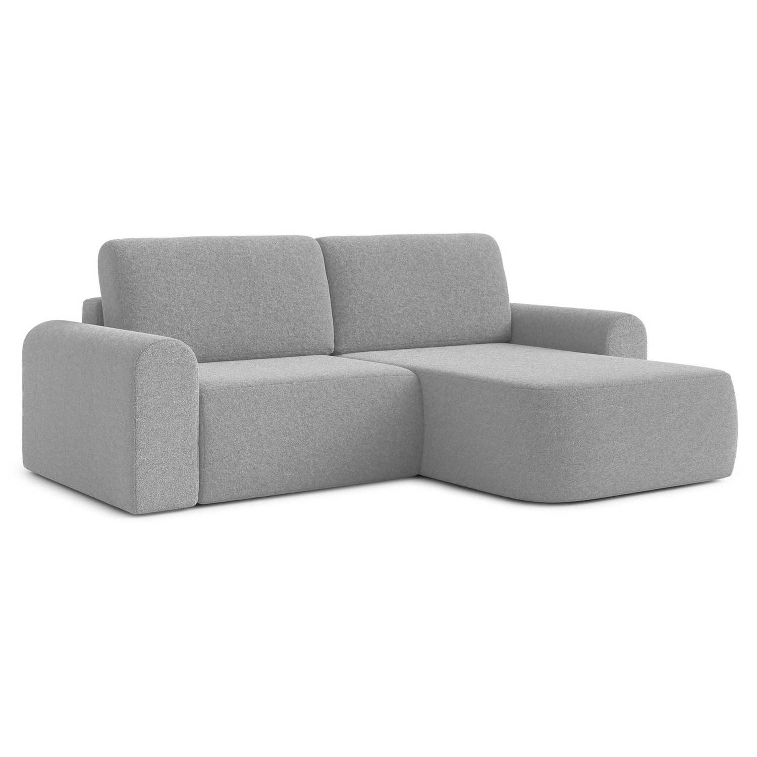 Rozkládací rohová sedací souprava BORELLO Pravá Šedá I