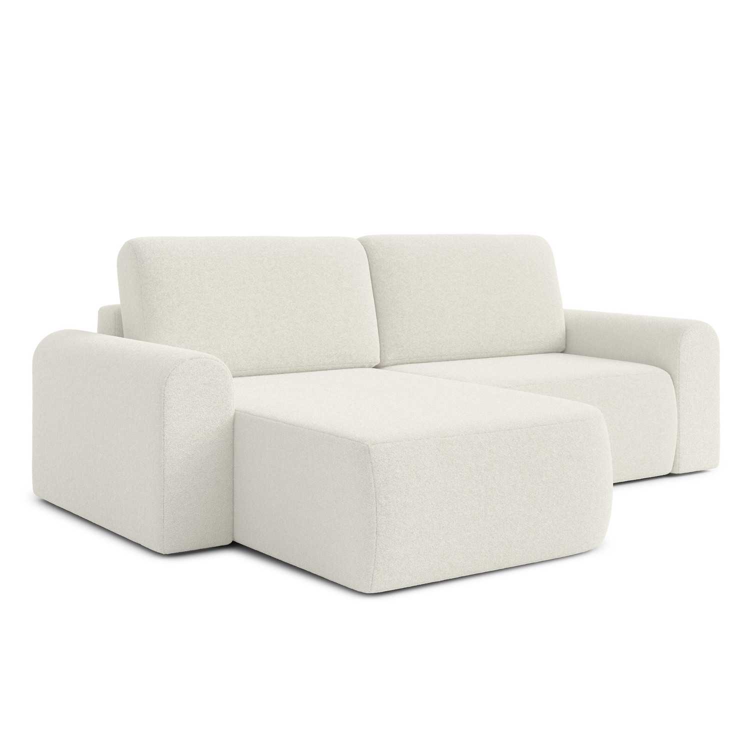 Rozkládací rohová sedací souprava BORELLO Levá Béžová