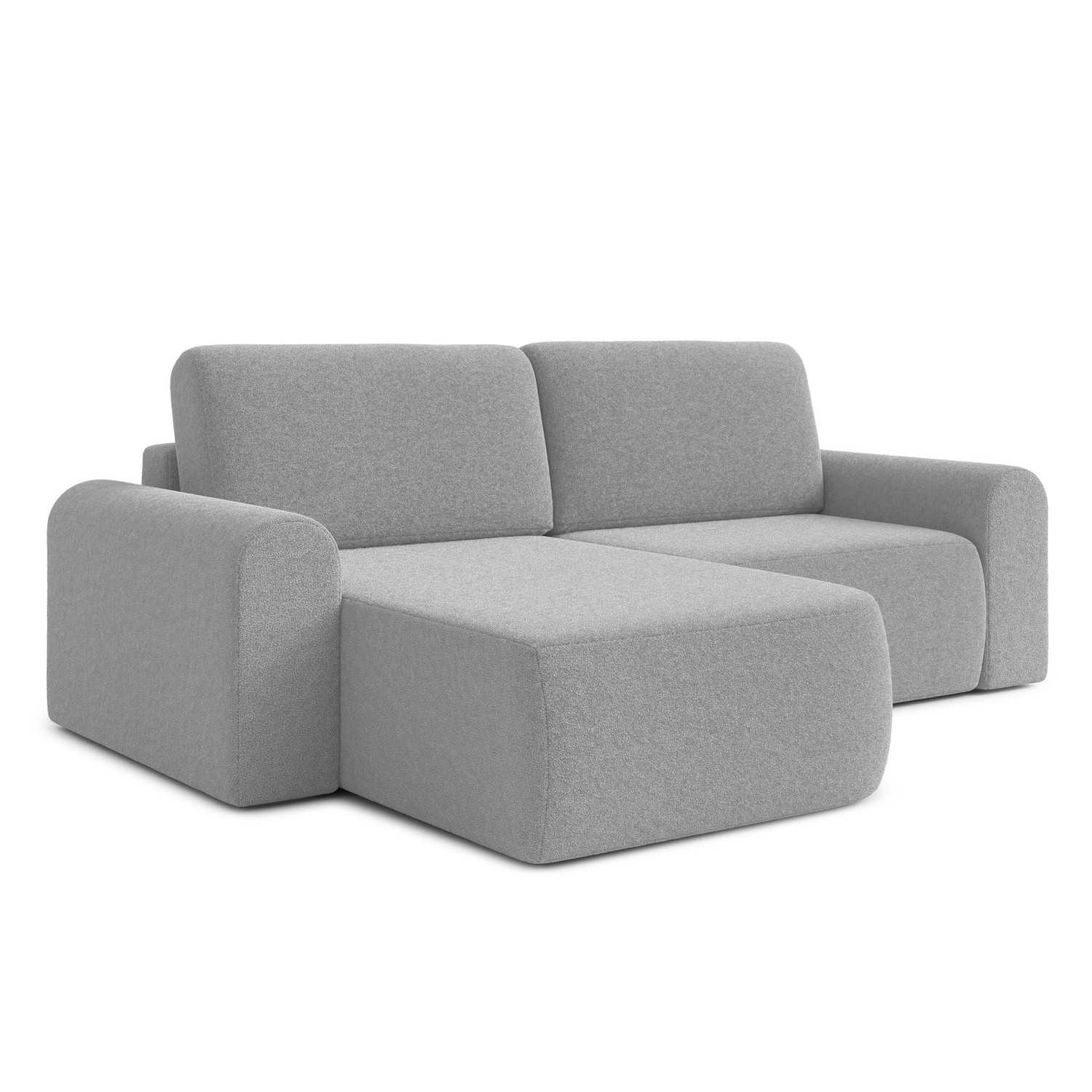 Rozkládací rohová sedací souprava BORELLO Levá Šedá I