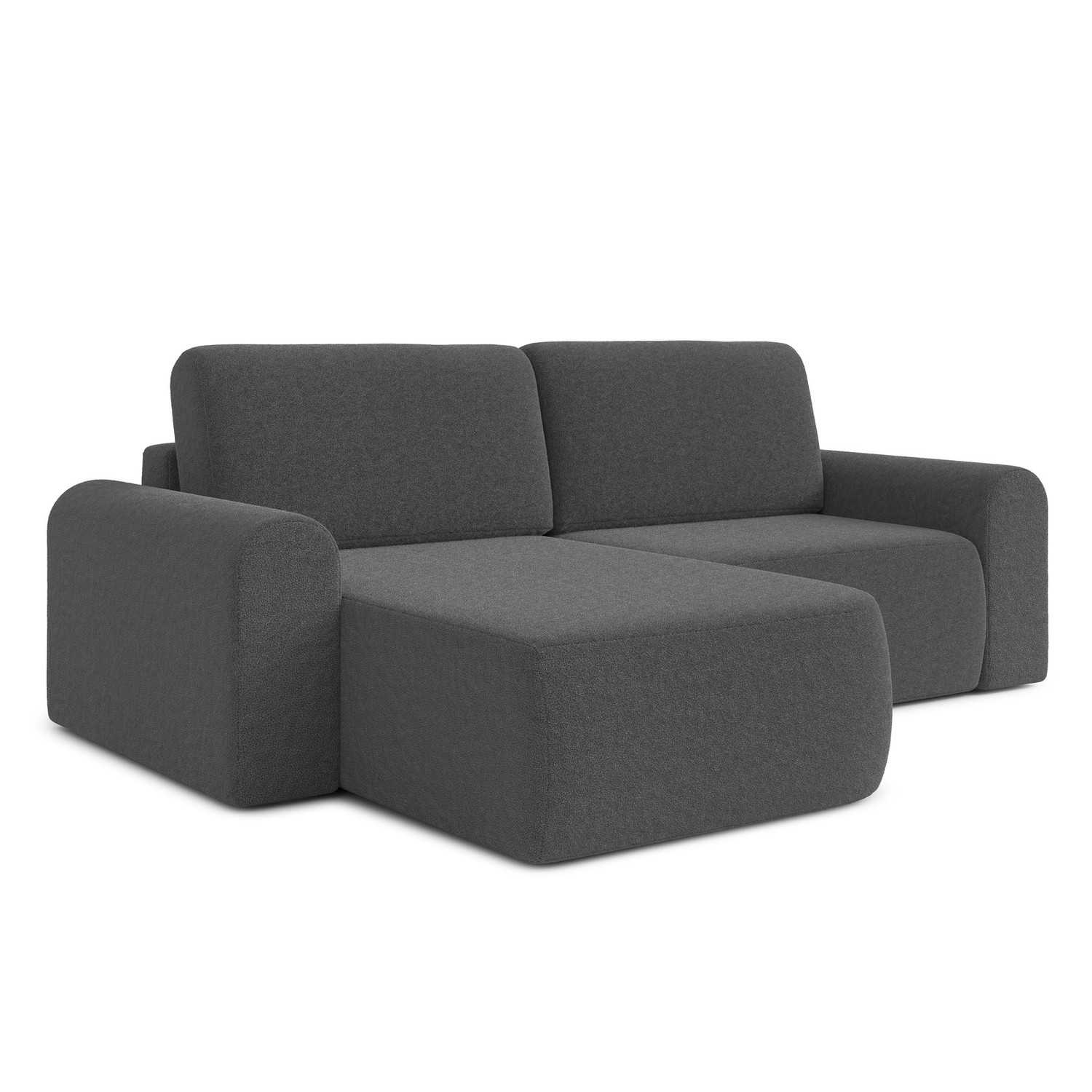 Rozkládací rohová sedací souprava BORELLO Levá Šedá