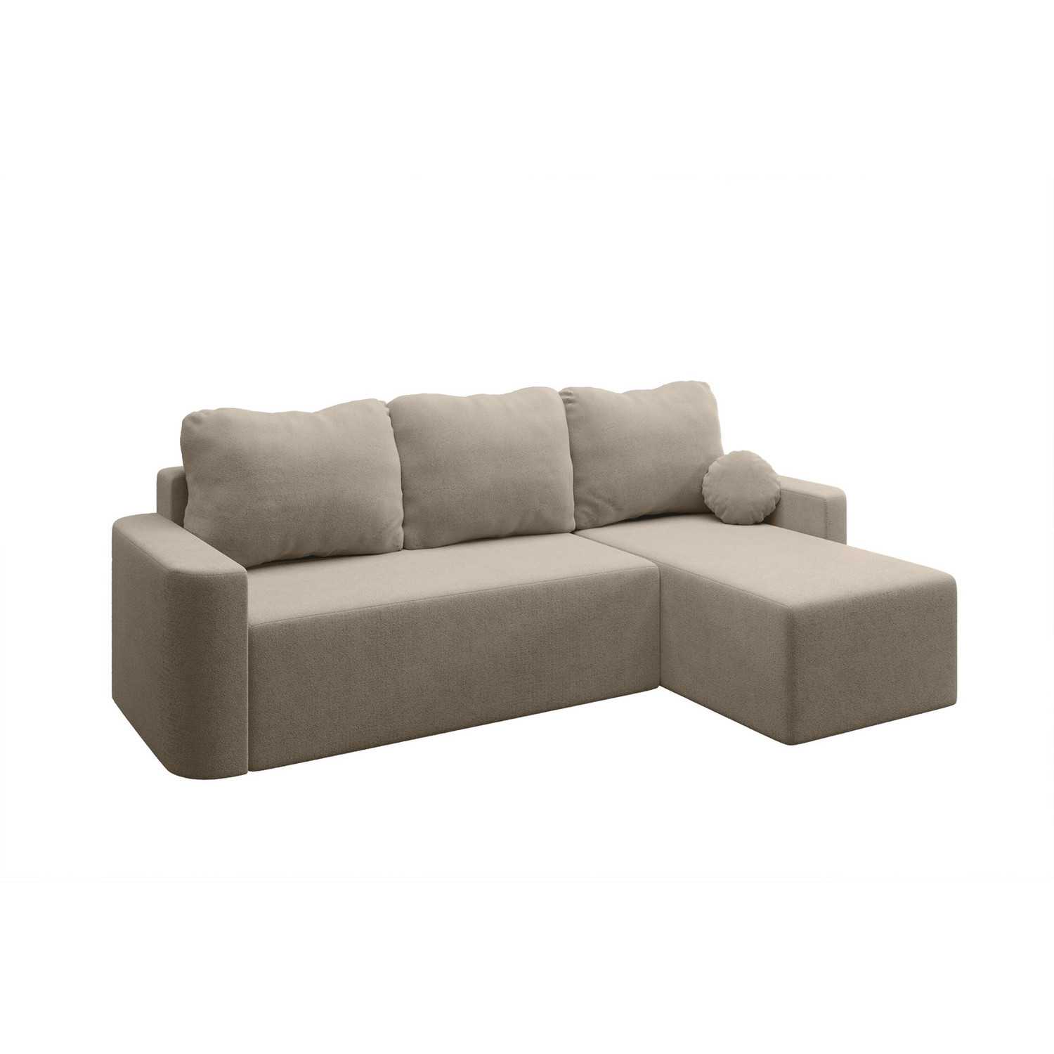 Rozkládací rohová sedací souprava ENZO Pravá Béžová