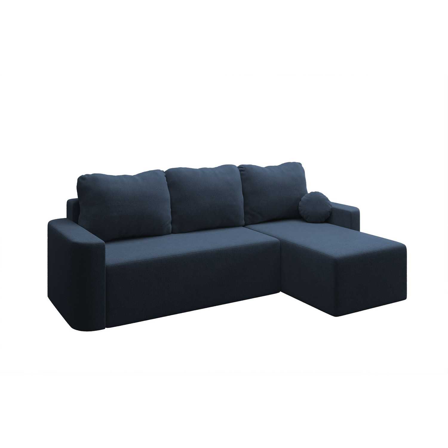 Rozkládací rohová sedací souprava ENZO Pravá Modrá