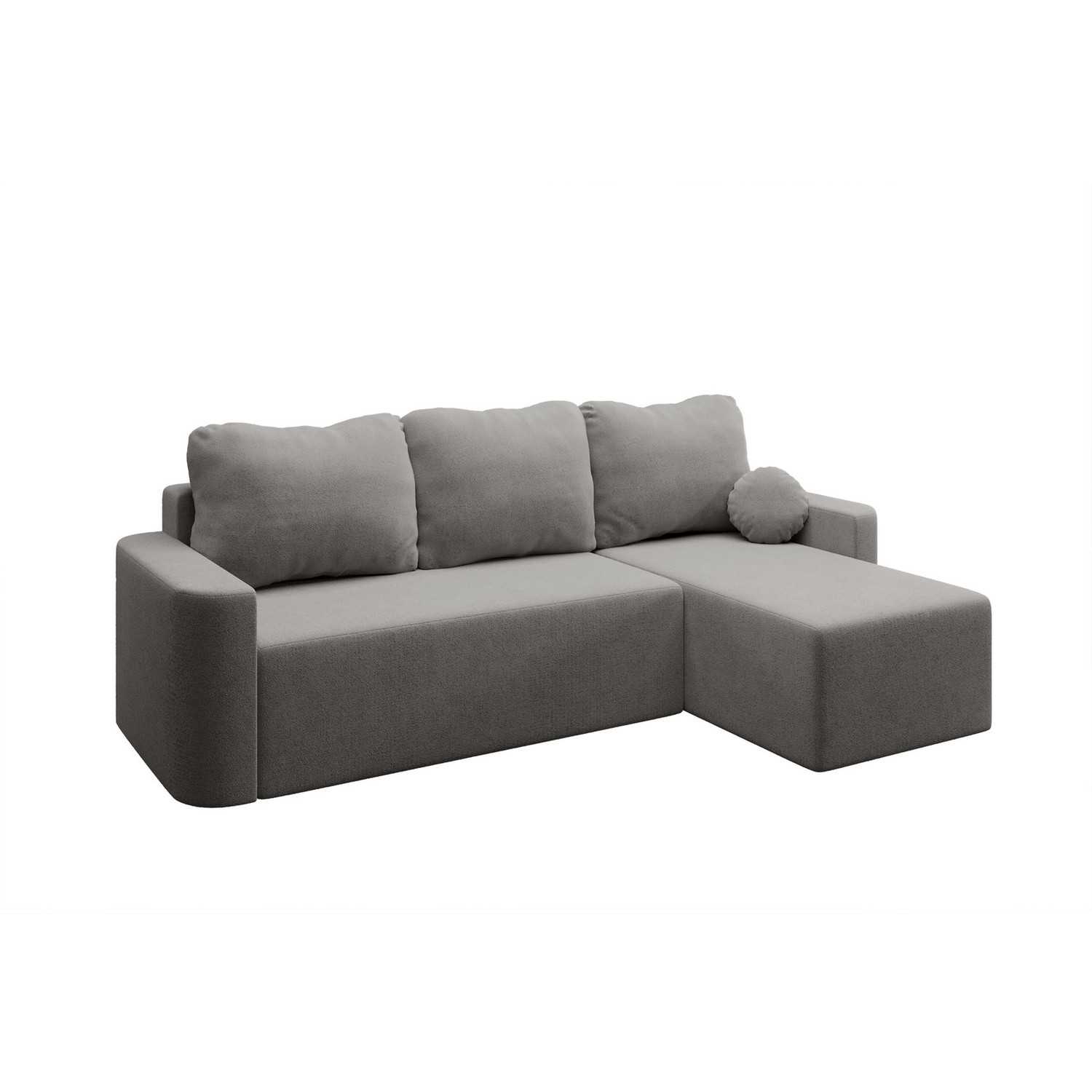 Rozkládací rohová sedací souprava ENZO Pravá Šedá I