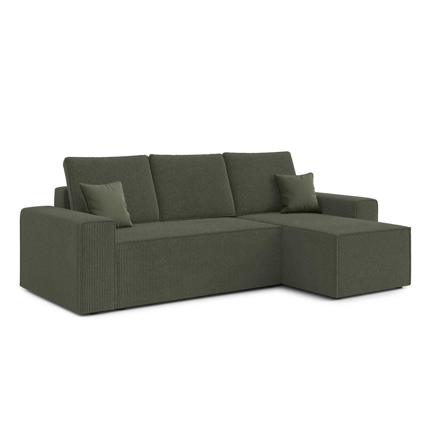 Rozkládací rohová sedací souprava PONTE Pravá Zelená