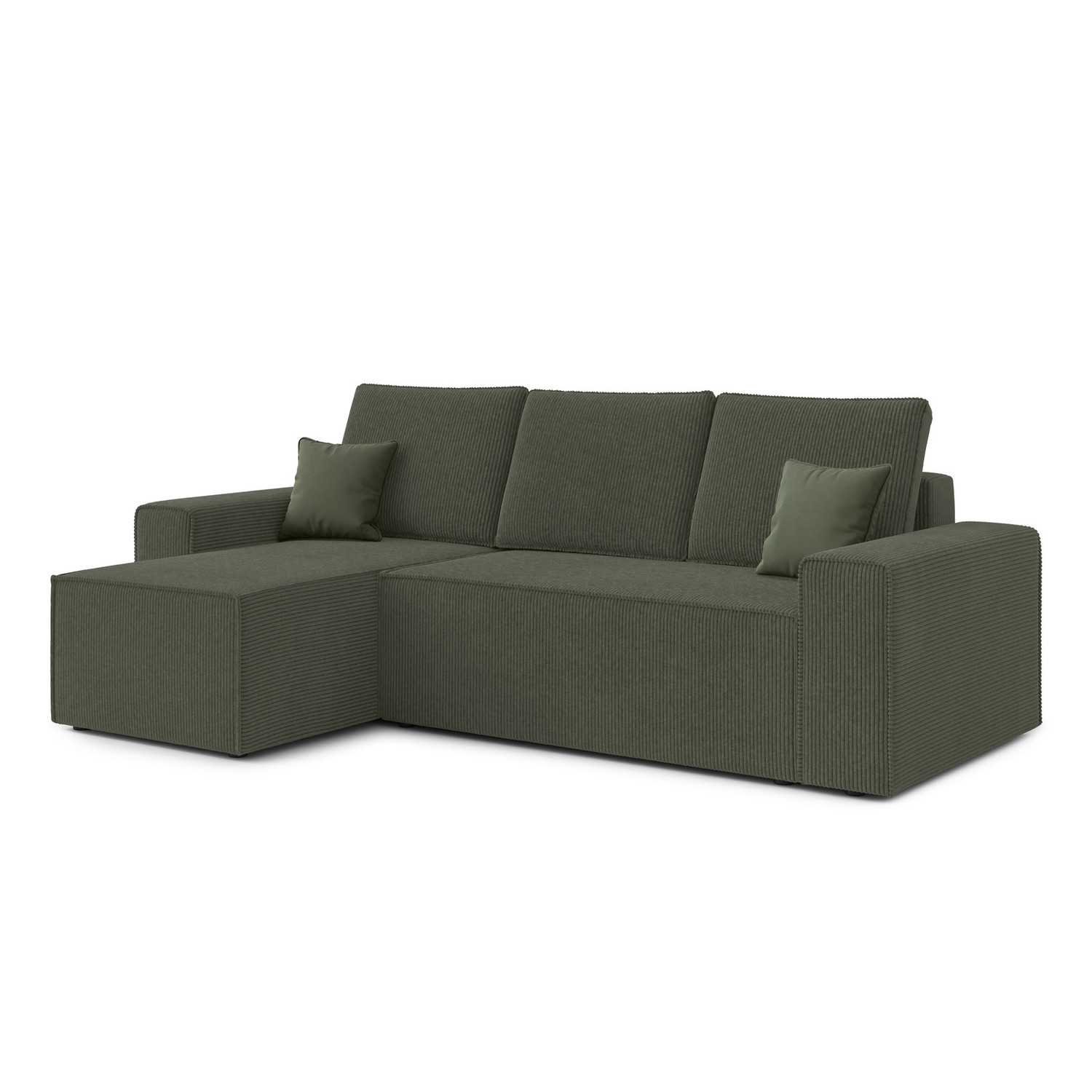 Rozkládací rohová sedací souprava PONTE Levá Zelená