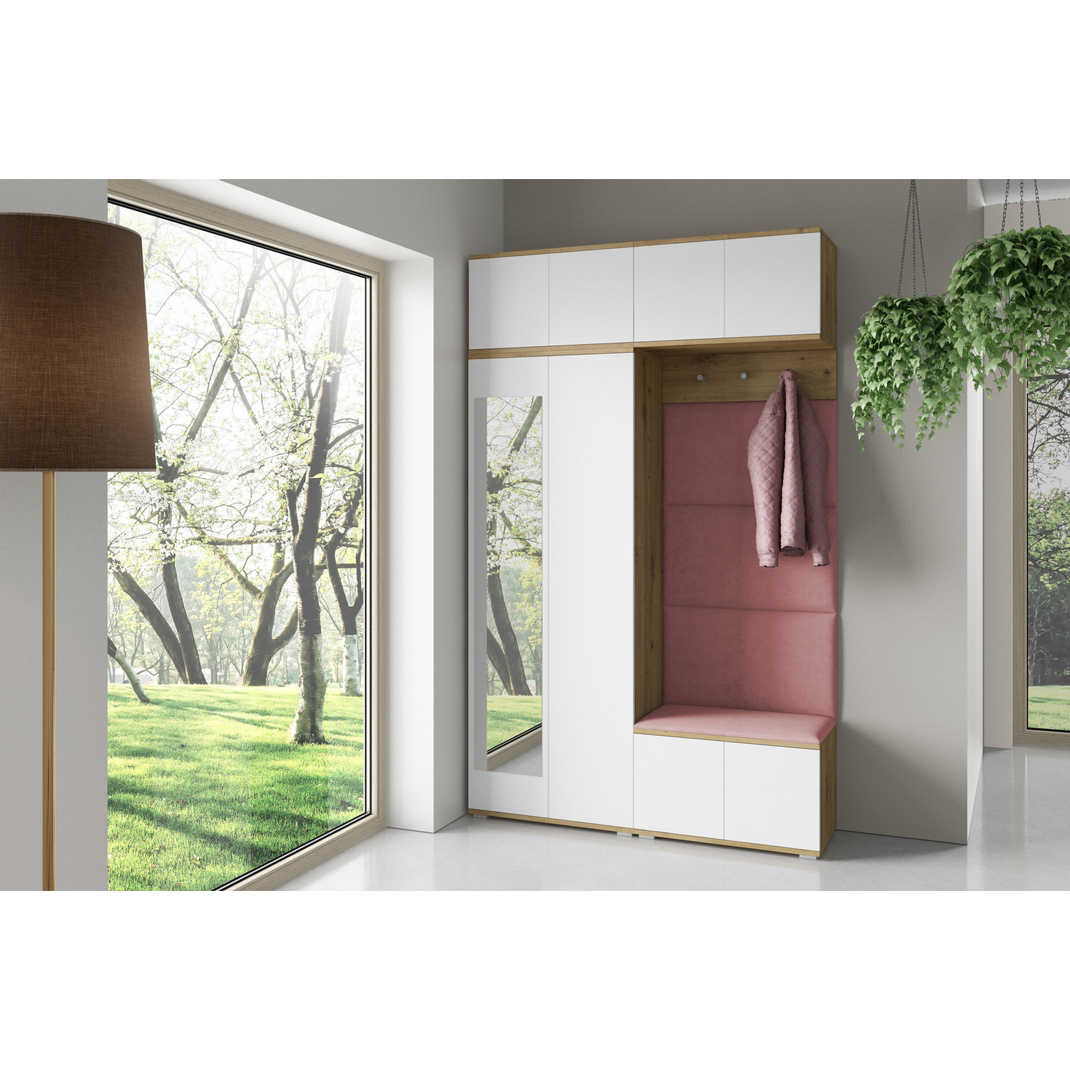 Předsíňová stěna SEVILLA III Růžová II