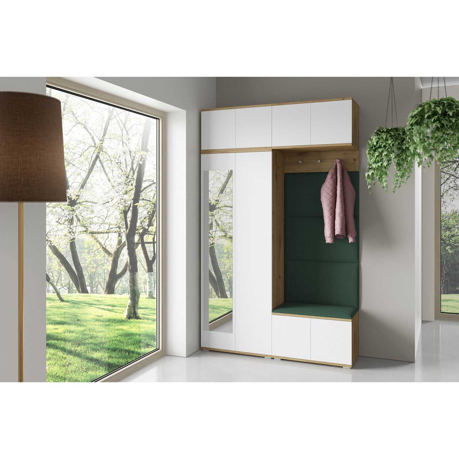 Předsíňová stěna SEVILLA III Zelená II