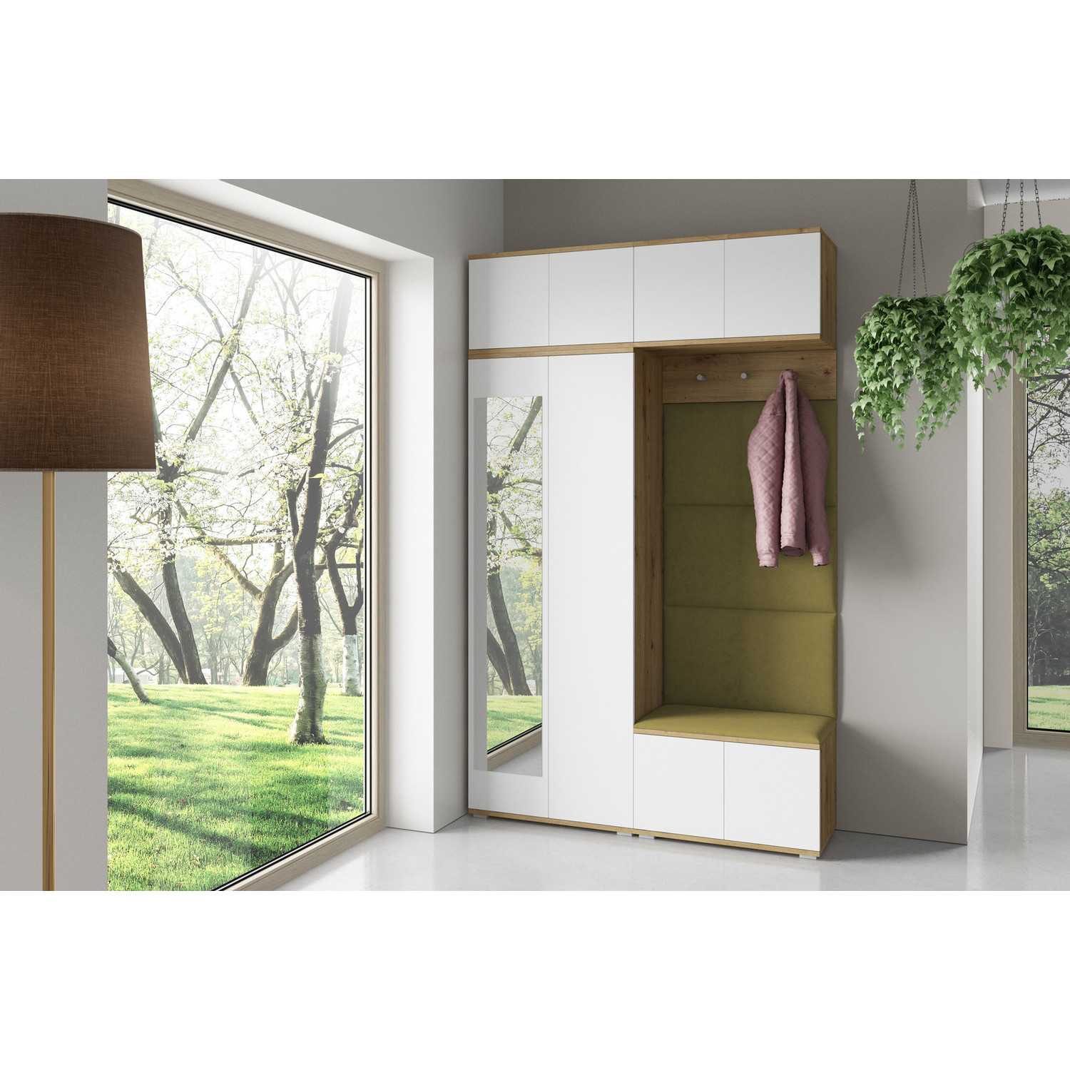 Předsíňová stěna SEVILLA III Zelená I