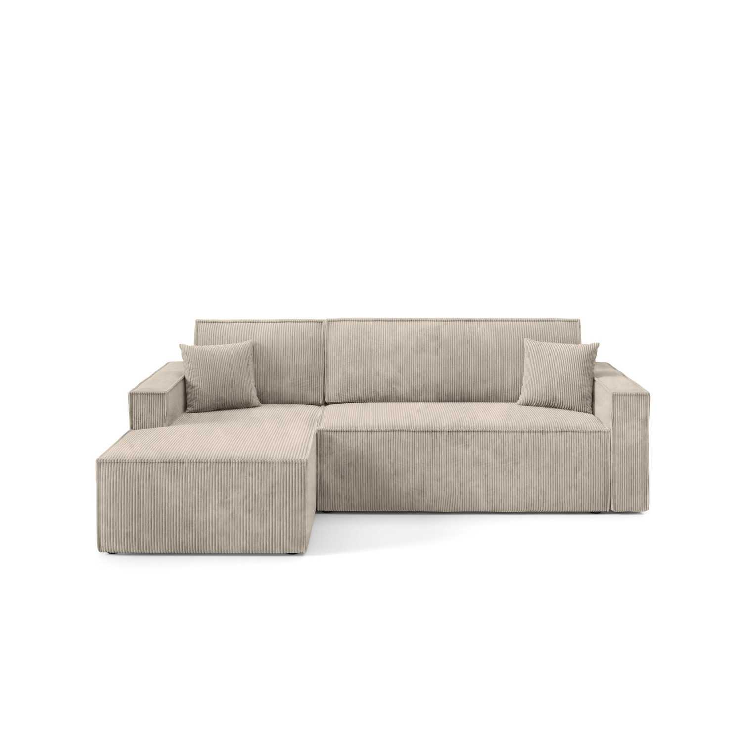 Rozkládací rohová sedací souprava ARTUR Levá Béžová