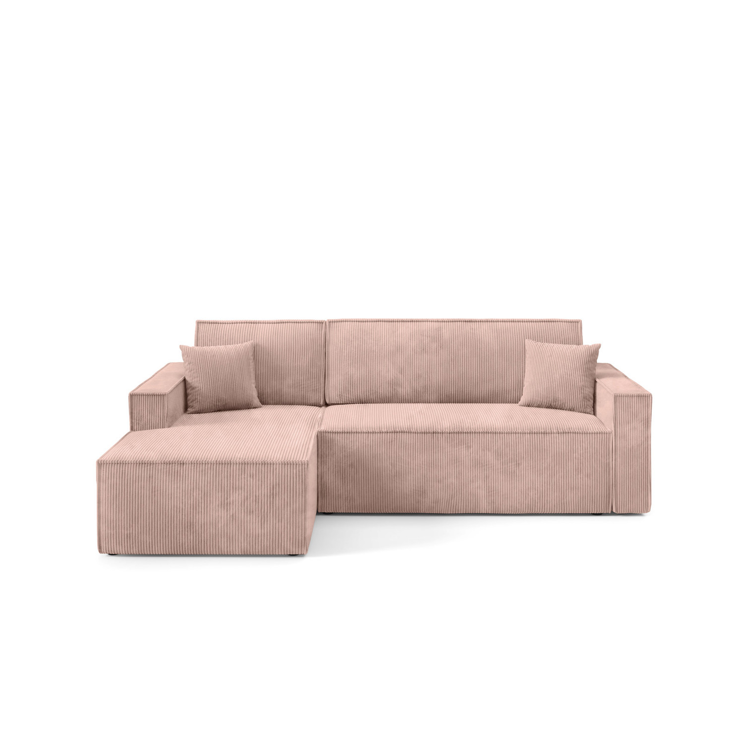 Rozkládací rohová sedací souprava ARTUR Levá Růžová