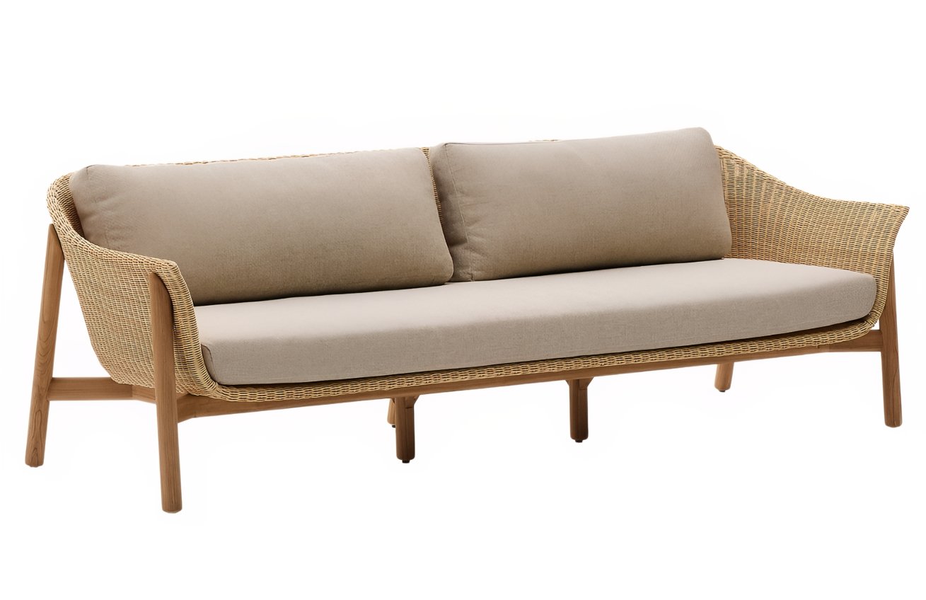 Zahradní pohovka z umělého ratanu Kave Home Galea 223 cm