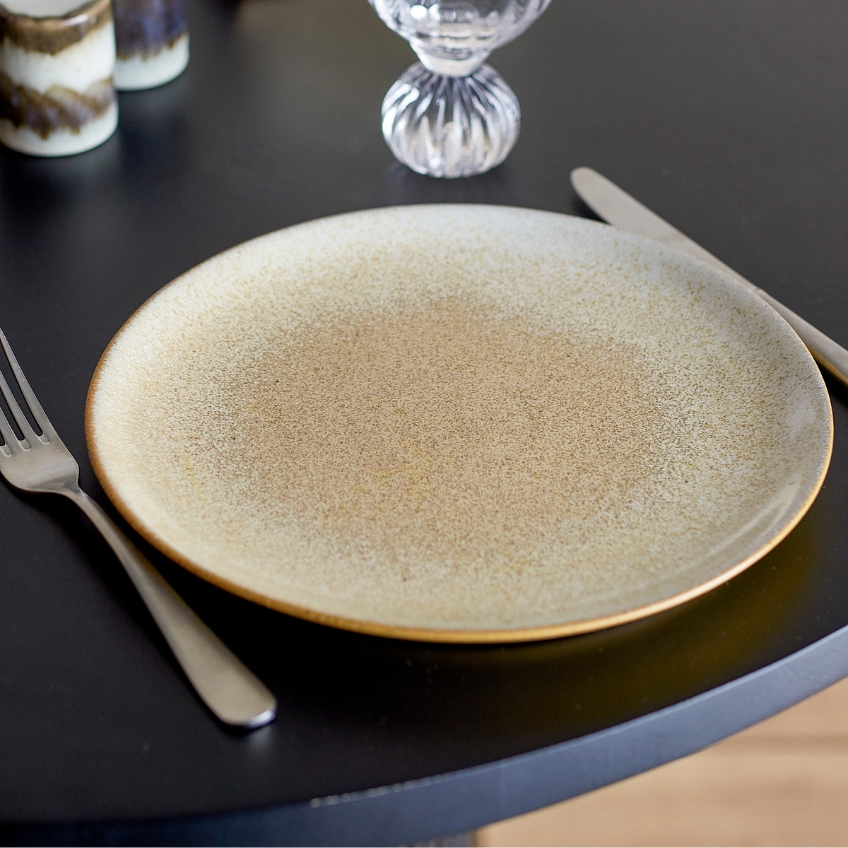 Bloomingville Béžový kameninový talíř Paula 26