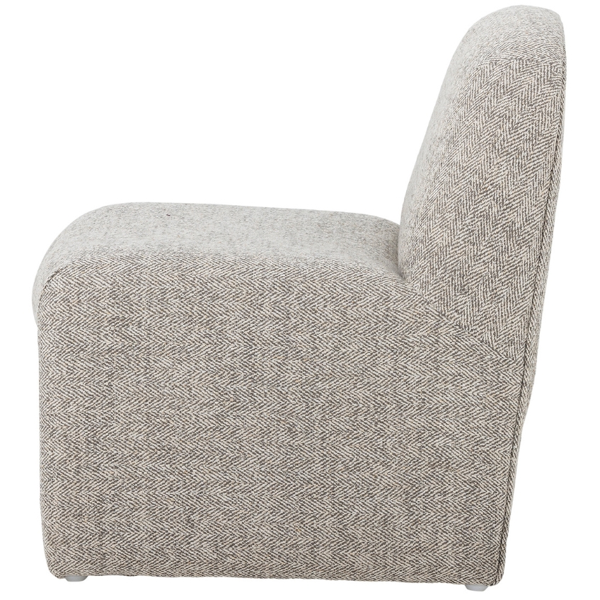 Bloomingville Šedé čalouněné dětské křeslo Neel