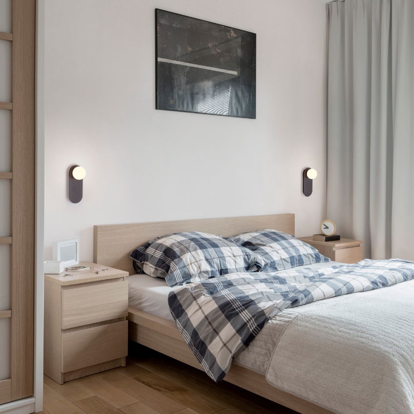 Černé kovové nástěnné světlo Nova Luce Blob