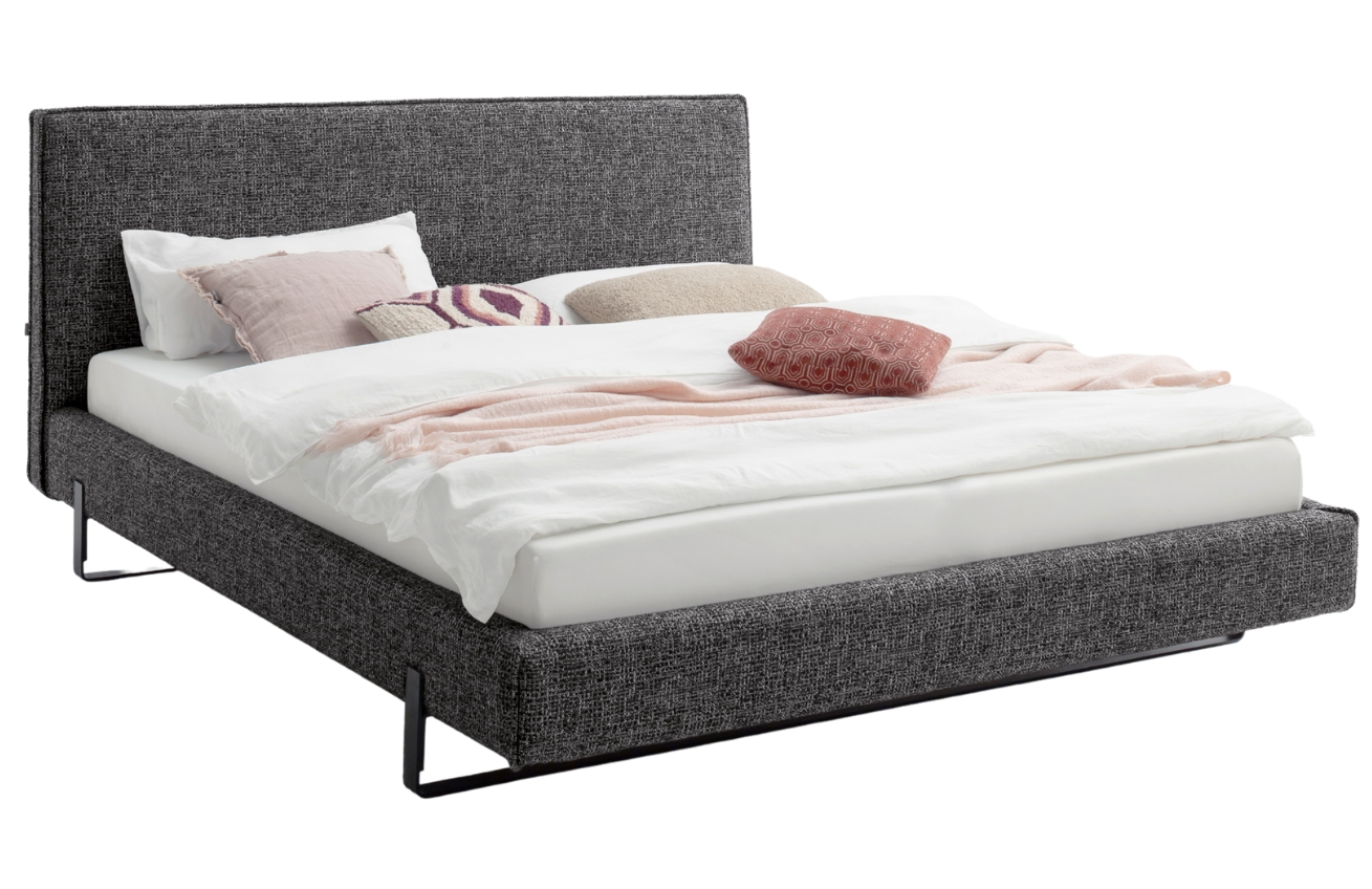 Černobílá postel Meise Möbel La Gomera 180 x 200 cm