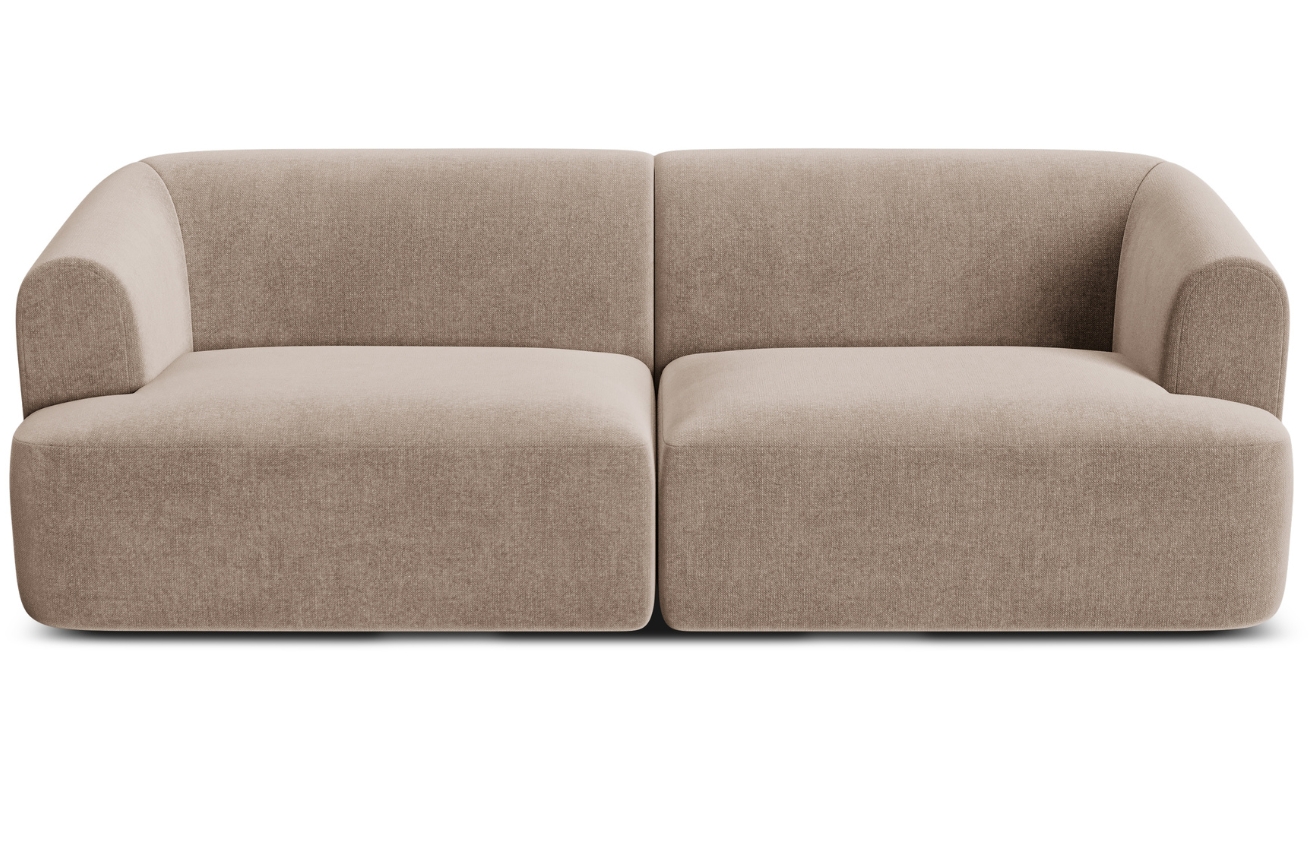 Cosmopolitan Design Béžová sametová trojmístná pohovka Campi 220 cm