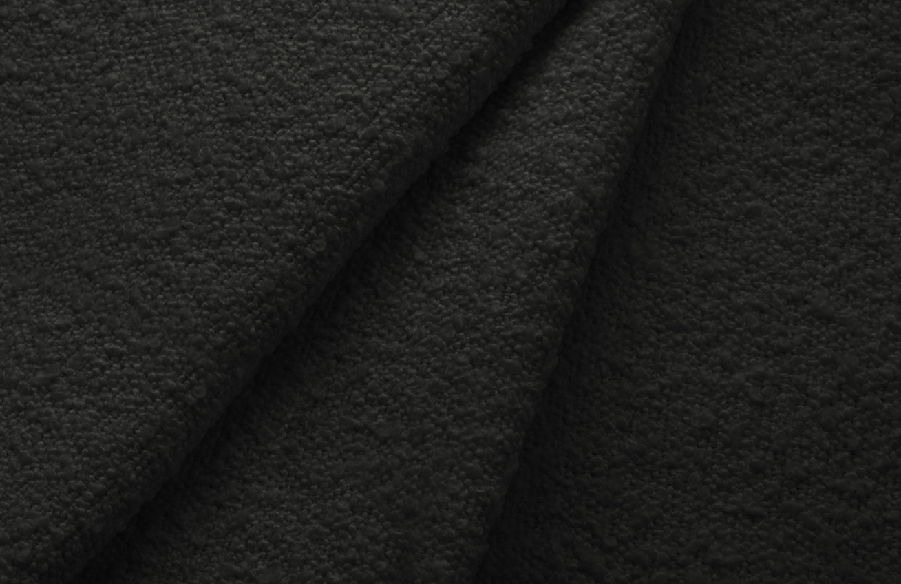 Cosmopolitan Design Černá bouclé lenoška Vienna 170 cm