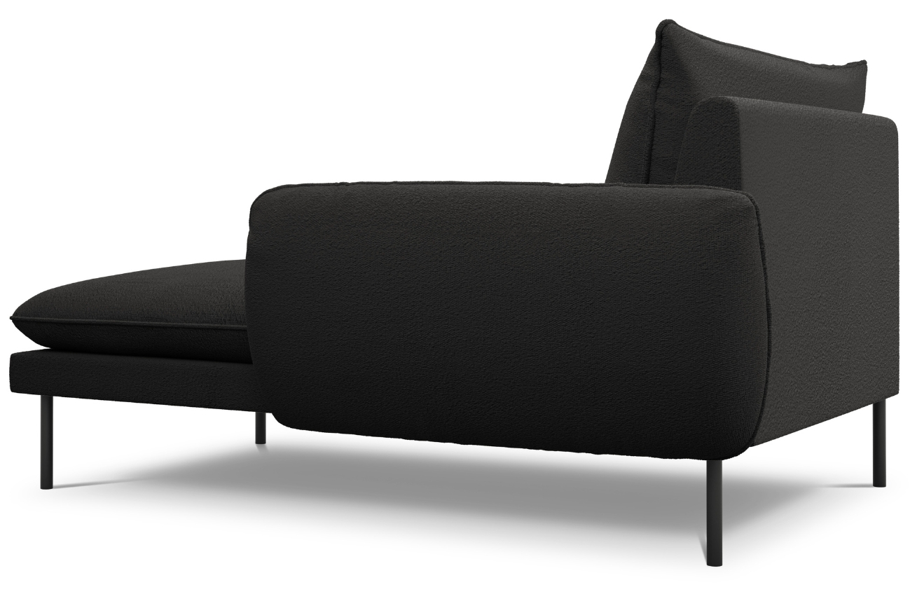 Cosmopolitan Design Černá bouclé lenoška Vienna 170 cm