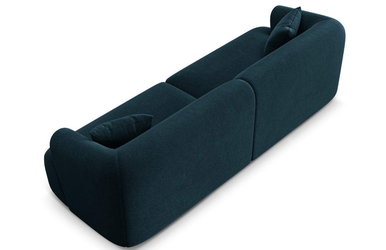 Cosmopolitan Design Petrolejově modrá sametová čtyřmístná pohovka Campi 255 cm