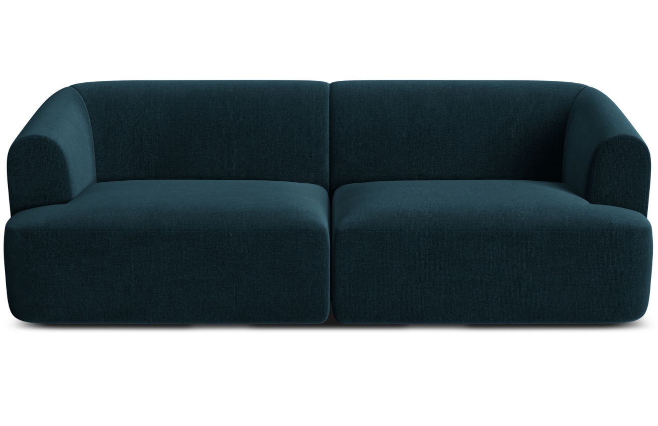 Cosmopolitan Design Petrolejově modrá sametová trojmístná pohovka Campi 220 cm