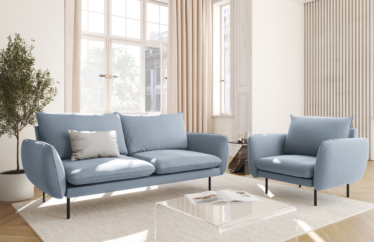 Cosmopolitan Design Sametová pohovka Vienna 160 cm